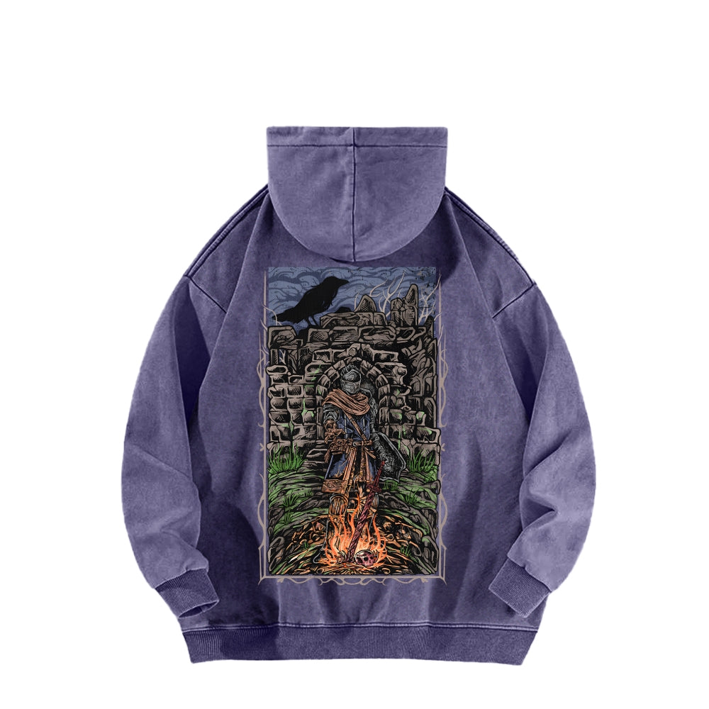 Dark Souls Unisex Washed Hoodie 2601009880