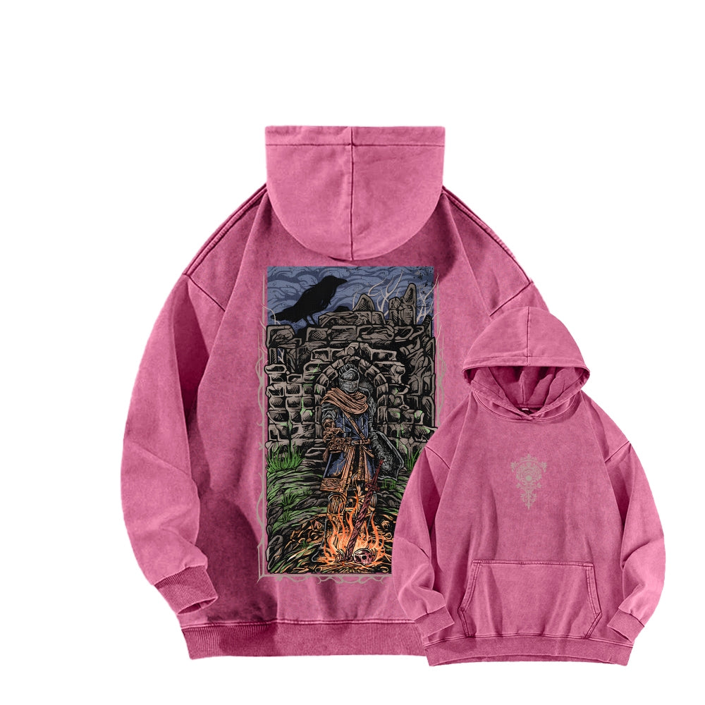 Dark Souls Unisex Washed Hoodie 2601009880