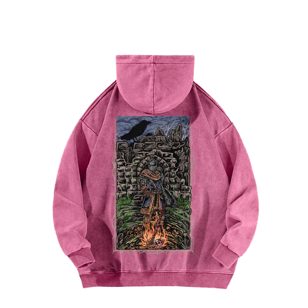 Dark Souls Unisex Washed Hoodie 2601009880