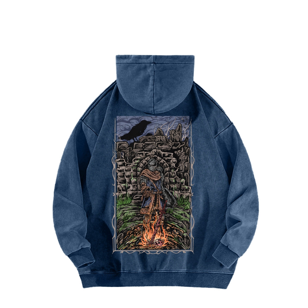 Dark Souls Unisex Washed Hoodie 2601009880