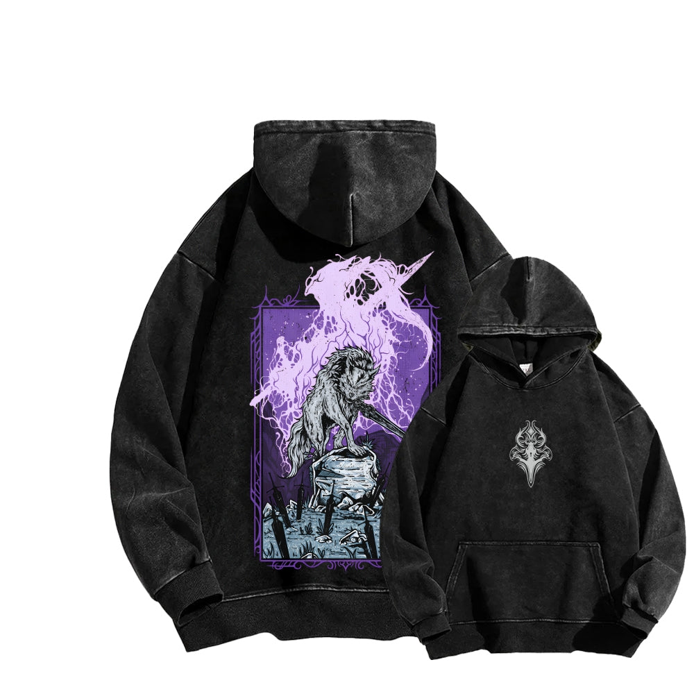 Dark Souls Unisex Washed Hoodie 2601009886
