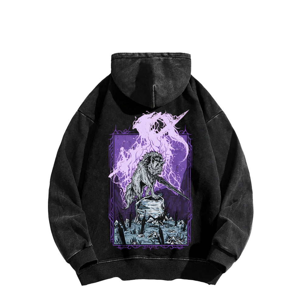 Dark Souls Unisex Washed Hoodie 2601009886