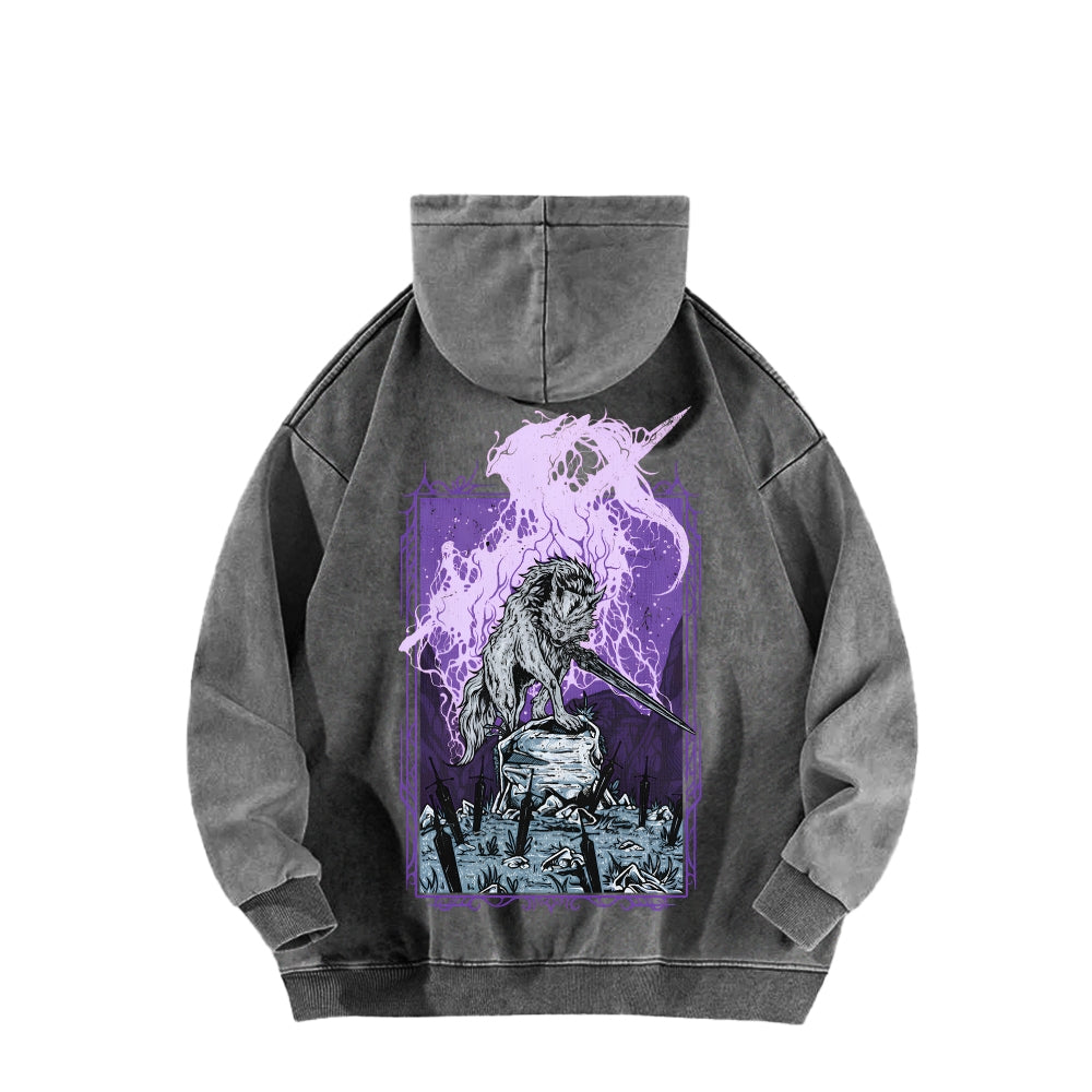 Dark Souls Unisex Washed Hoodie 2601009886