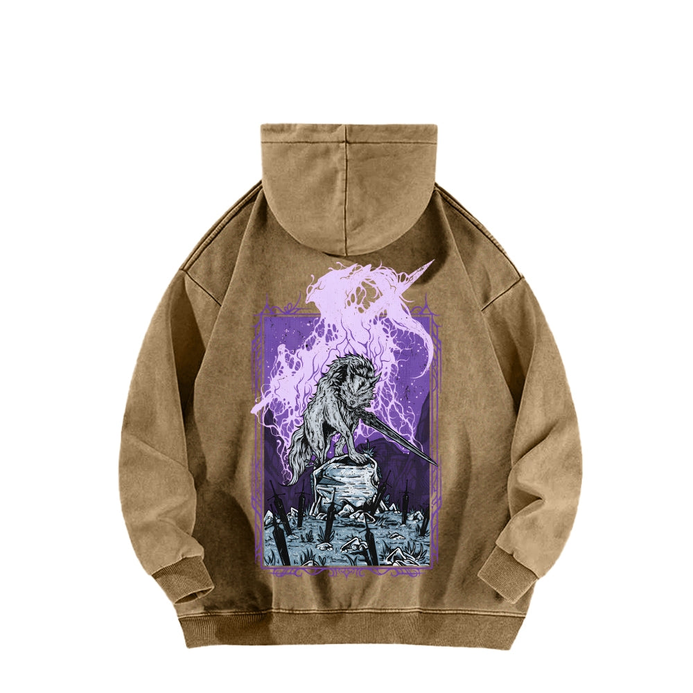 Dark Souls Unisex Washed Hoodie 2601009886