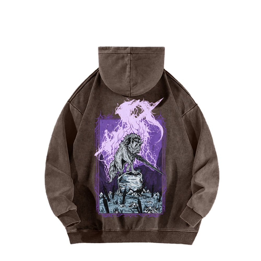 Dark Souls Unisex Washed Hoodie 2601009886