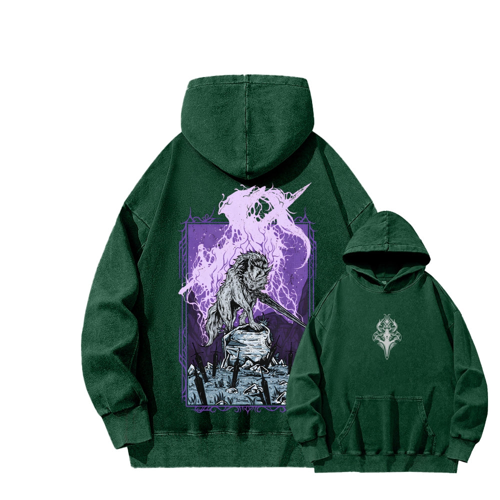 Dark Souls Unisex Washed Hoodie 2601009886