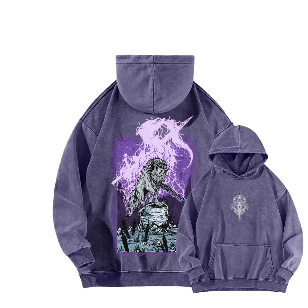 Dark Souls Unisex Washed Hoodie 2601009886