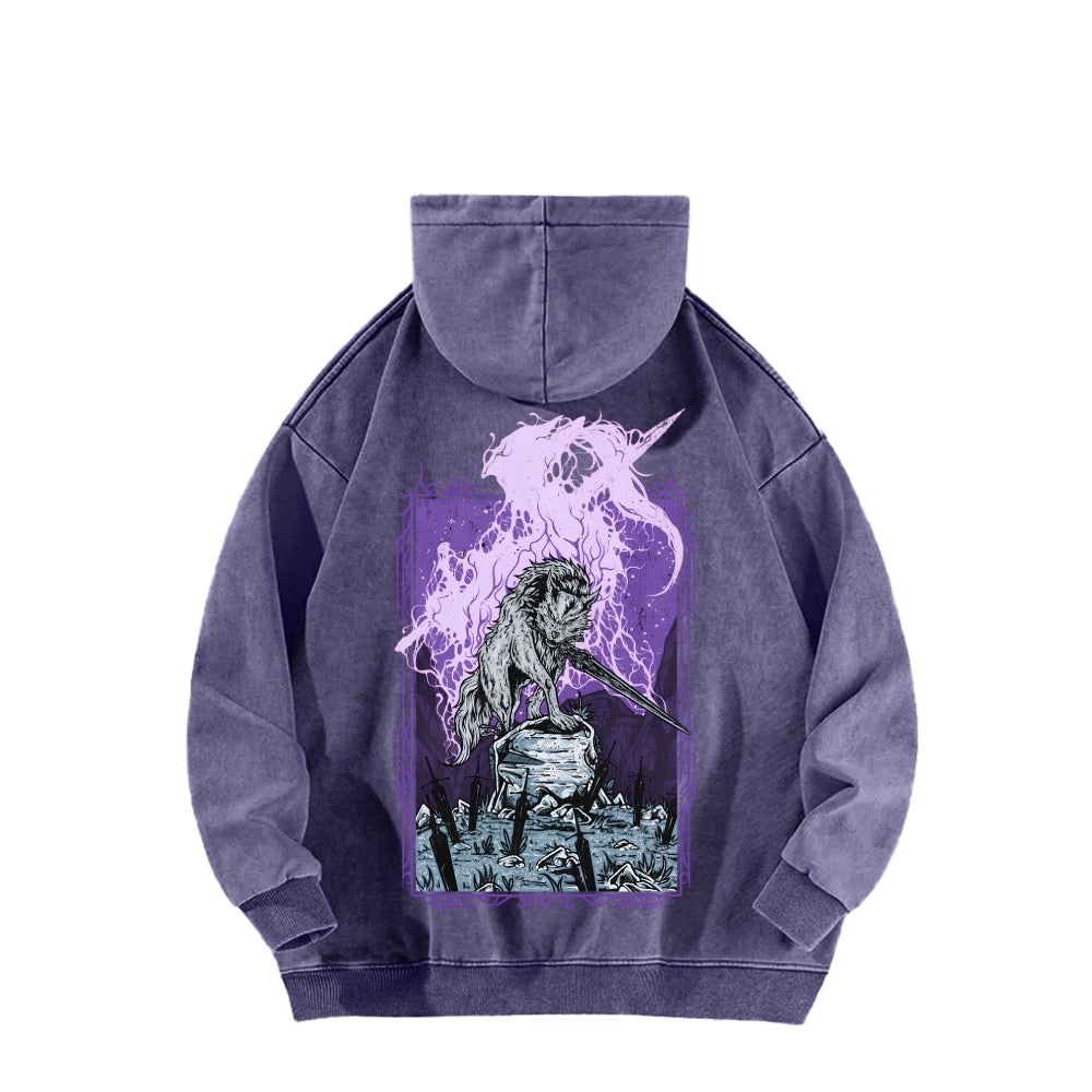 Dark Souls Unisex Washed Hoodie 2601009886