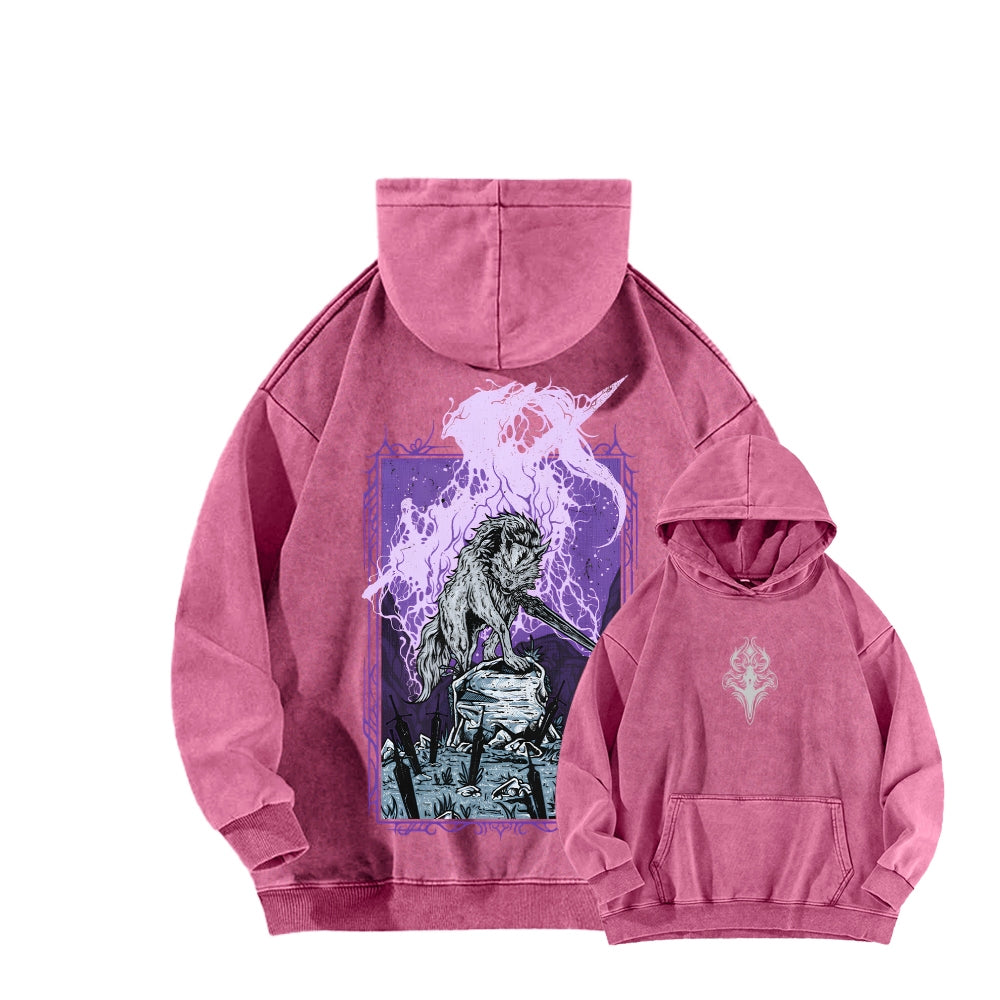 Dark Souls Unisex Washed Hoodie 2601009886