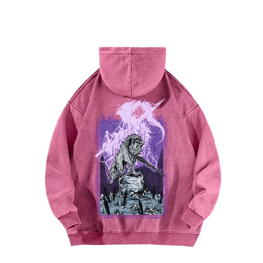 Dark Souls Unisex Washed Hoodie 2601009886