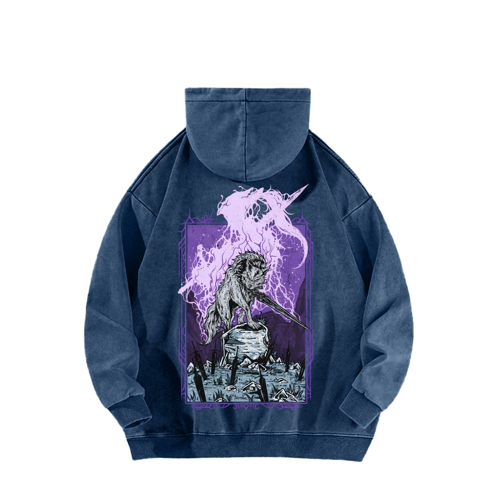 Dark Souls Unisex Washed Hoodie 2601009886