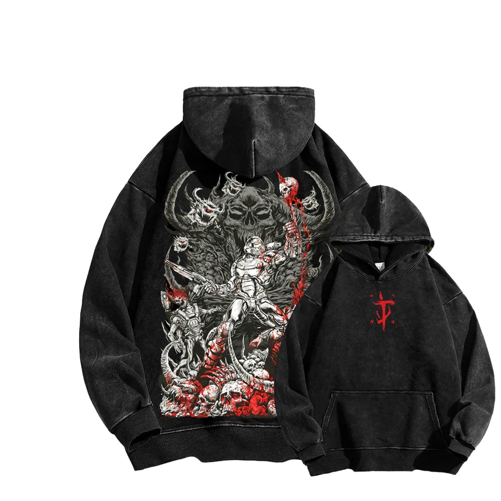 DOOM Unisex Washed Hoodie 2601010130