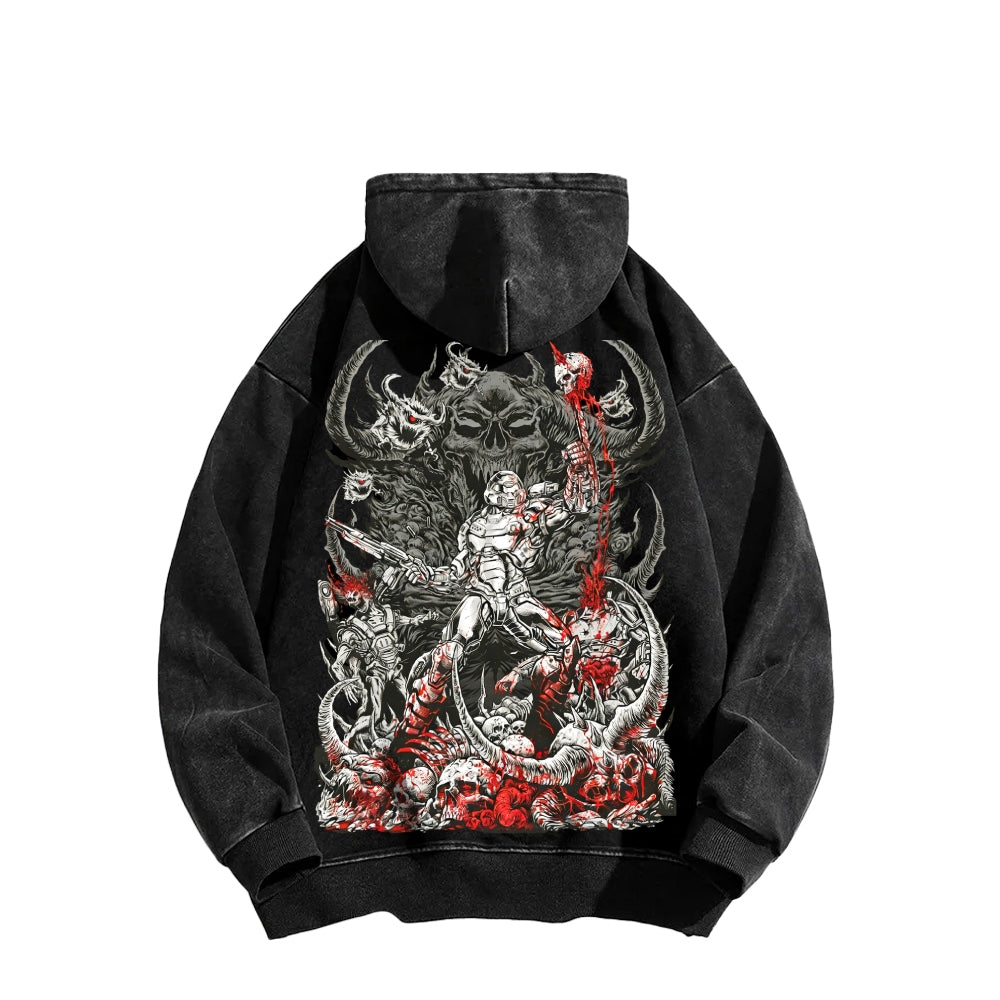 DOOM Unisex Washed Hoodie 2601010130