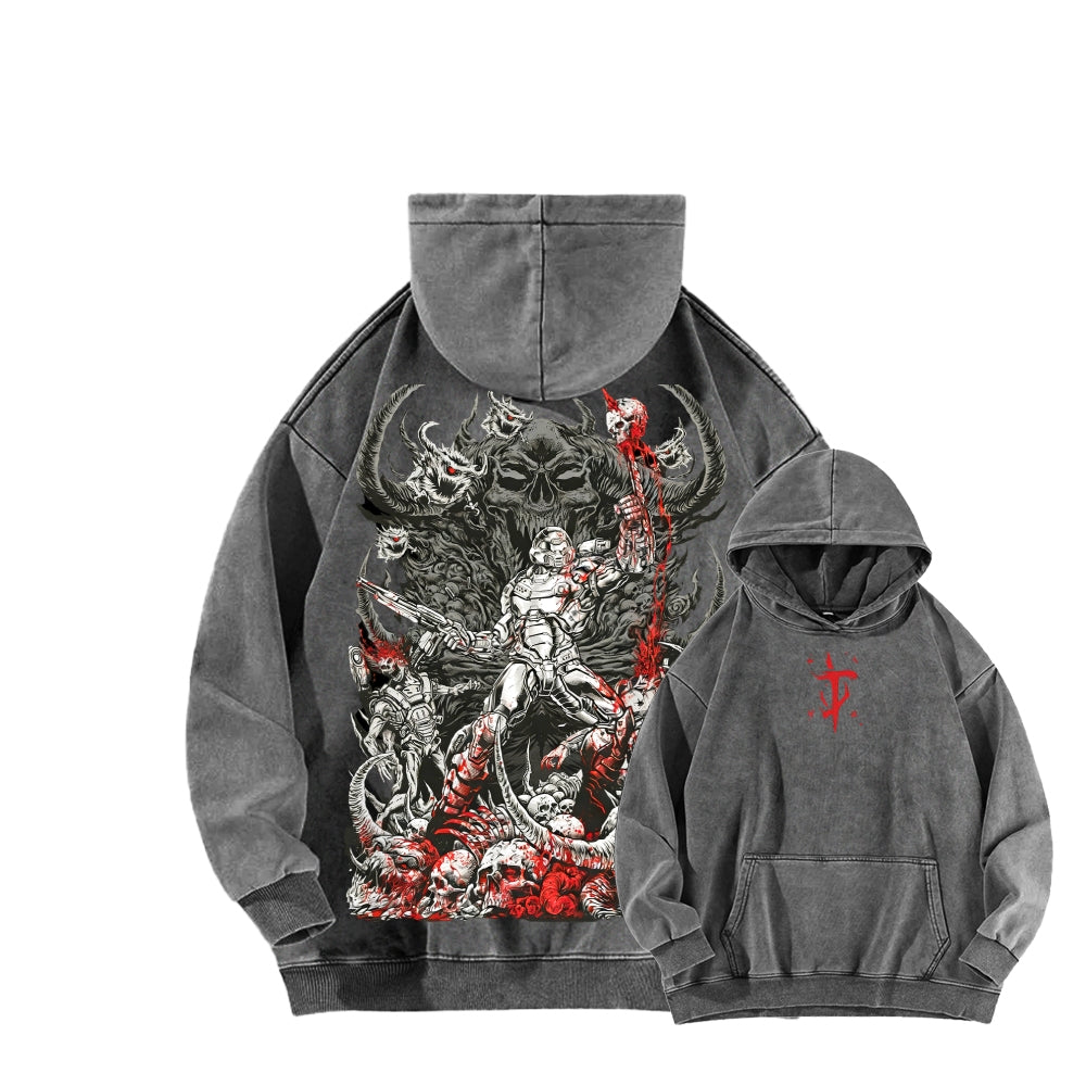 DOOM Unisex Washed Hoodie 2601010130