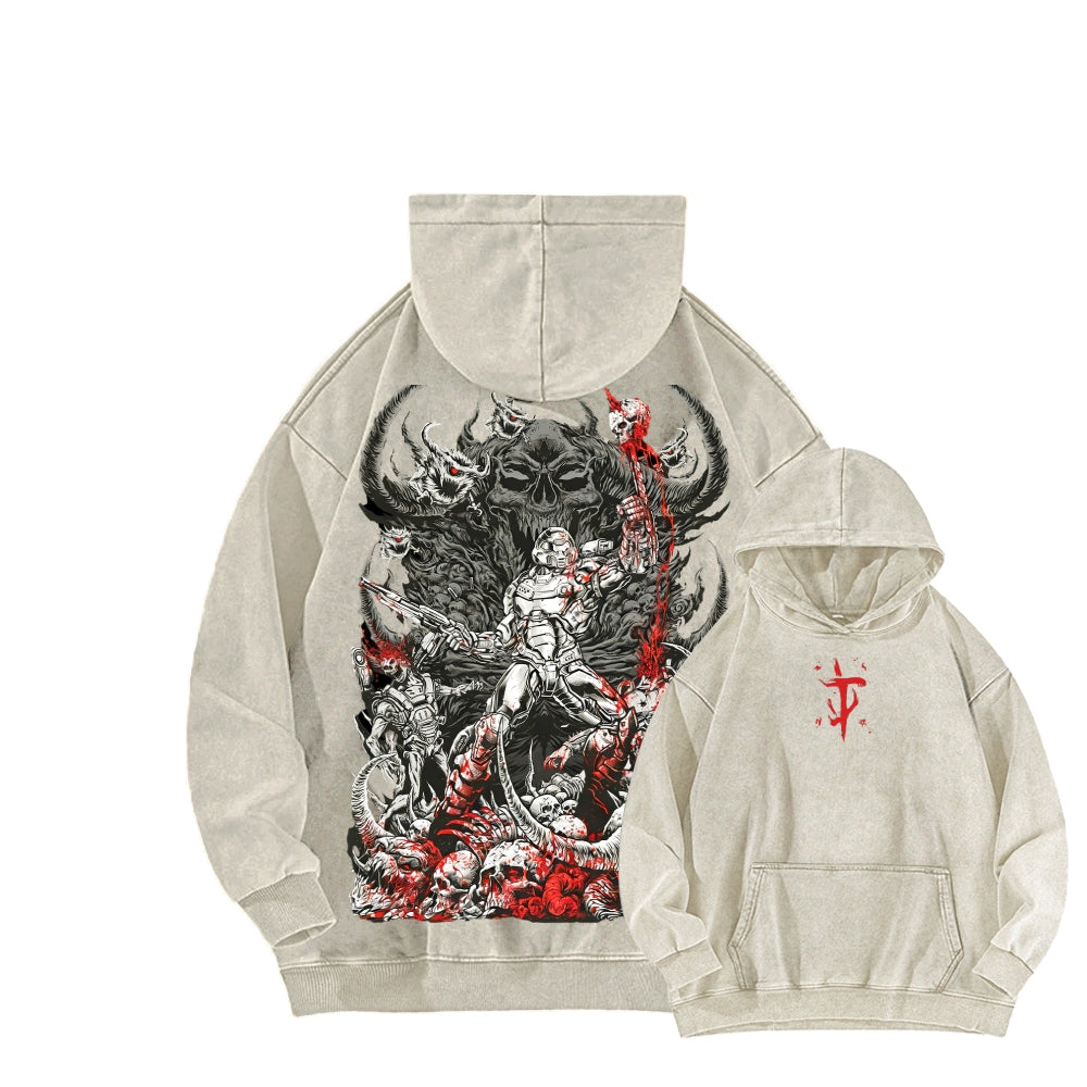 DOOM Unisex Washed Hoodie 2601010130