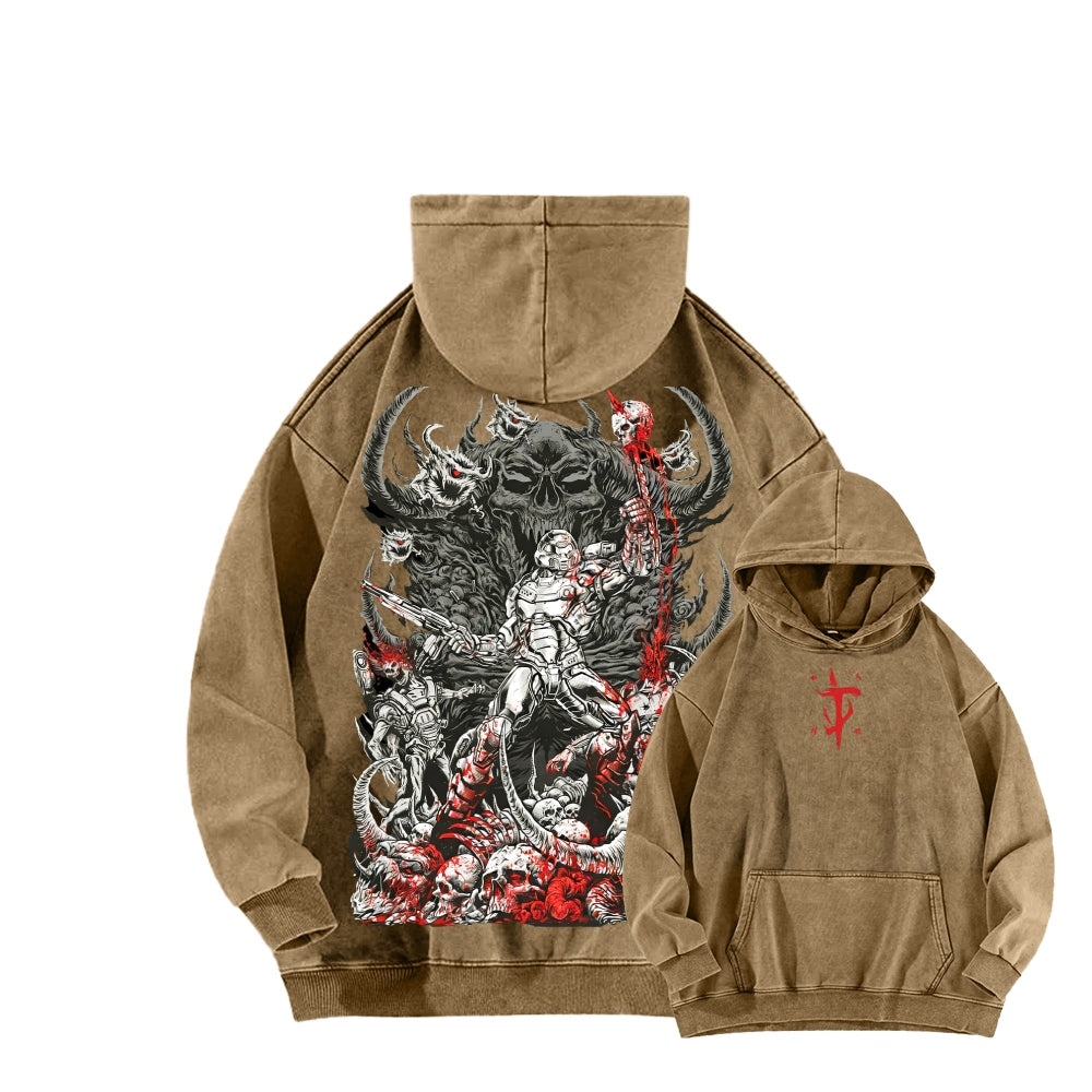 DOOM Unisex Washed Hoodie 2601010130