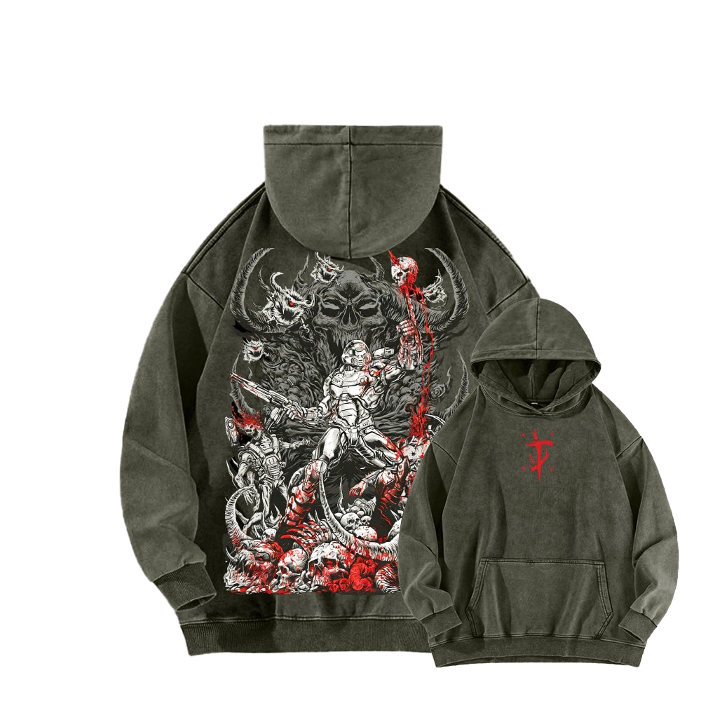 DOOM Unisex Washed Hoodie 2601010130