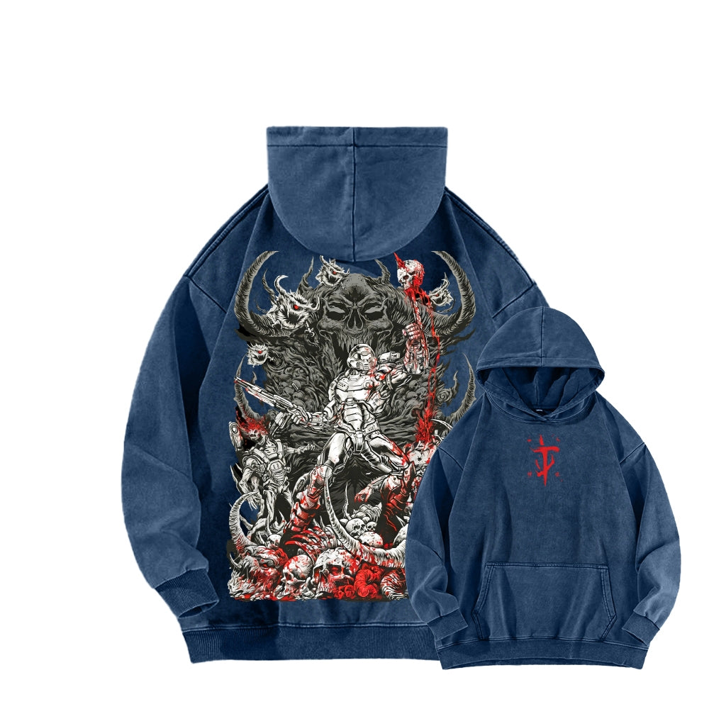DOOM Unisex Washed Hoodie 2601010130