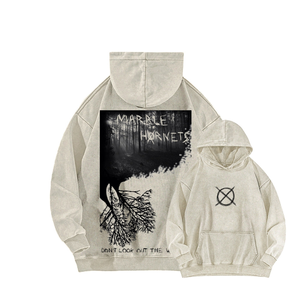 Marble Hornets  Unisex Washed Hoodie 2601010396