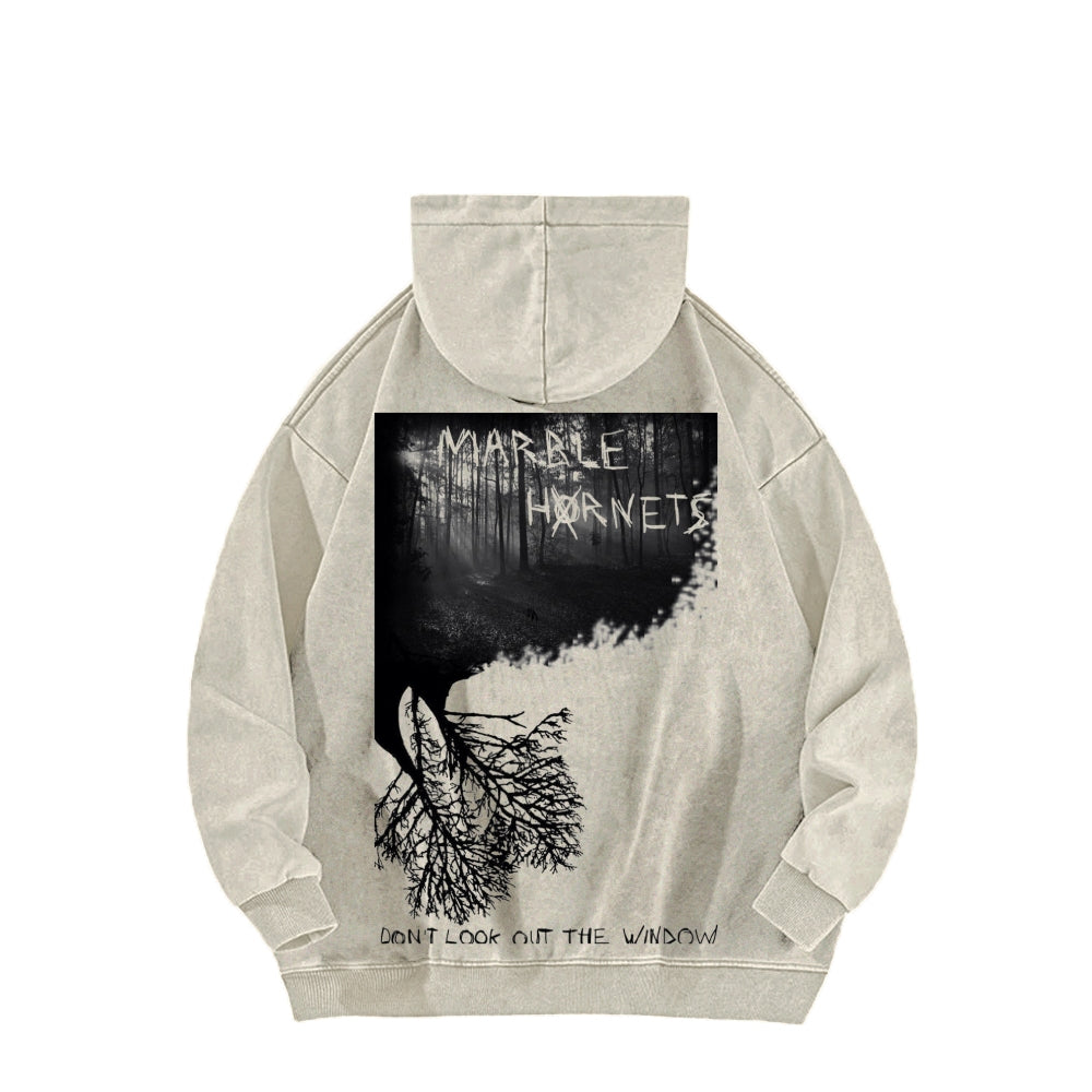 Marble Hornets  Unisex Washed Hoodie 2601010396