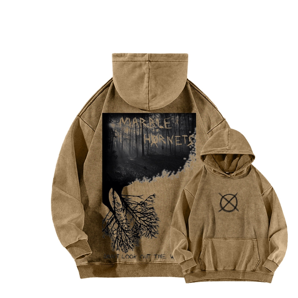 Marble Hornets  Unisex Washed Hoodie 2601010396