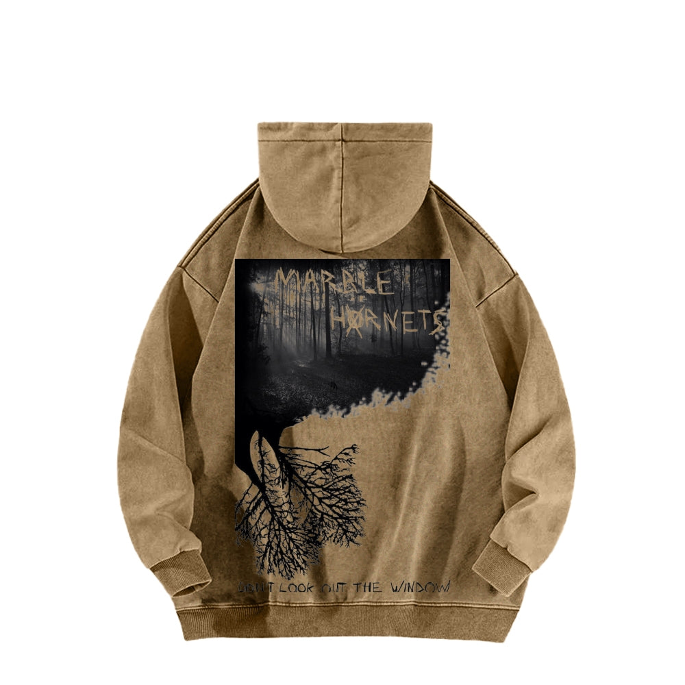 Marble Hornets  Unisex Washed Hoodie 2601010396