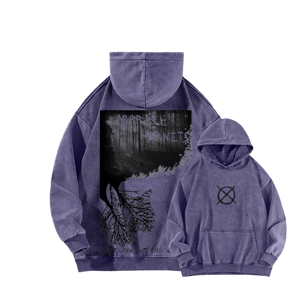Marble Hornets  Unisex Washed Hoodie 2601010396