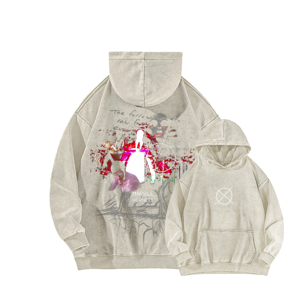 Marble Hornets  Unisex Washed Hoodie 2601010397