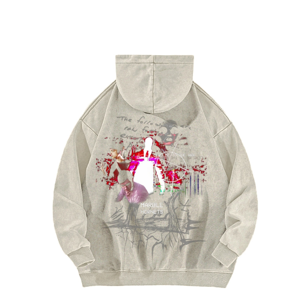 Marble Hornets  Unisex Washed Hoodie 2601010397