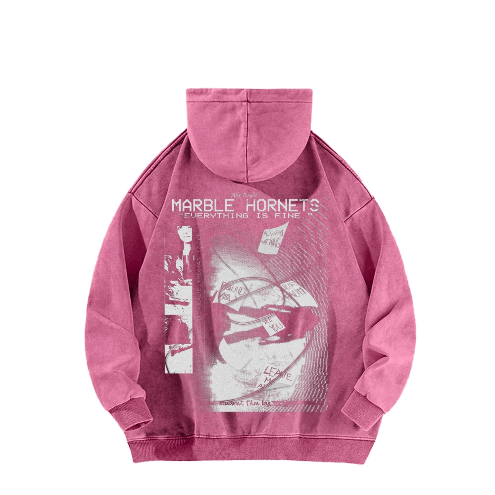 Marble Hornets  Unisex Washed Hoodie 2601010398