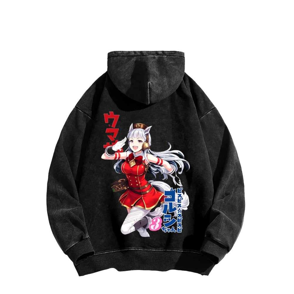 Oguri Cap Unisex Washed Hoodie 2601011240