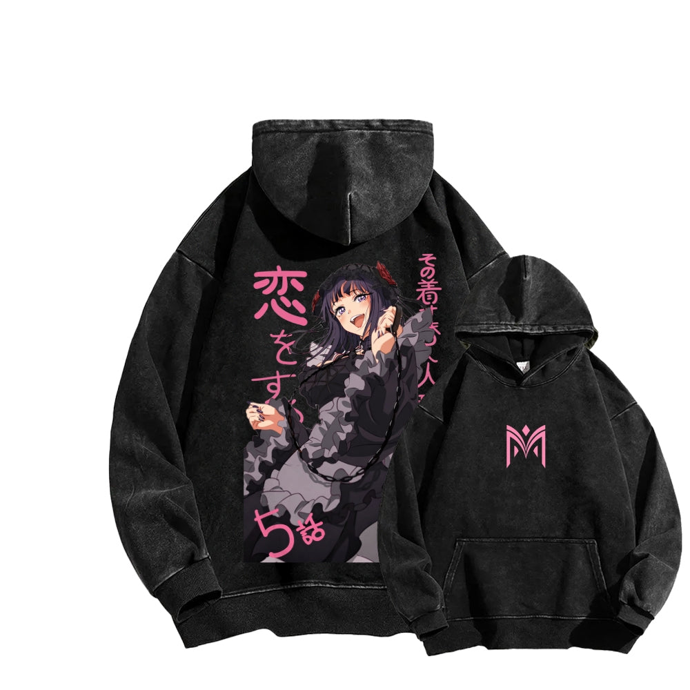 Kitagawa Unisex Washed Hoodie 2601011698
