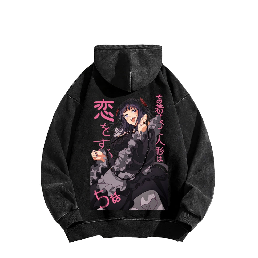 Kitagawa Unisex Washed Hoodie 2601011698