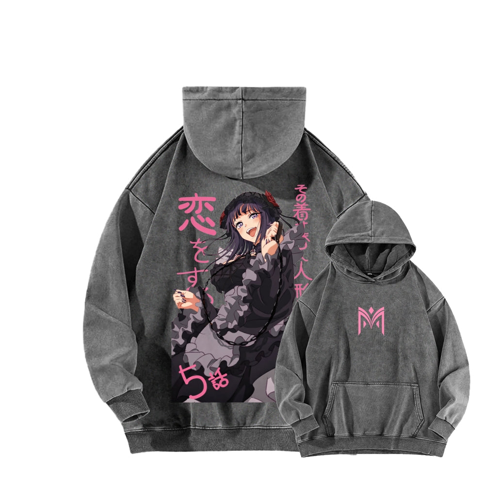 Kitagawa Unisex Washed Hoodie 2601011698