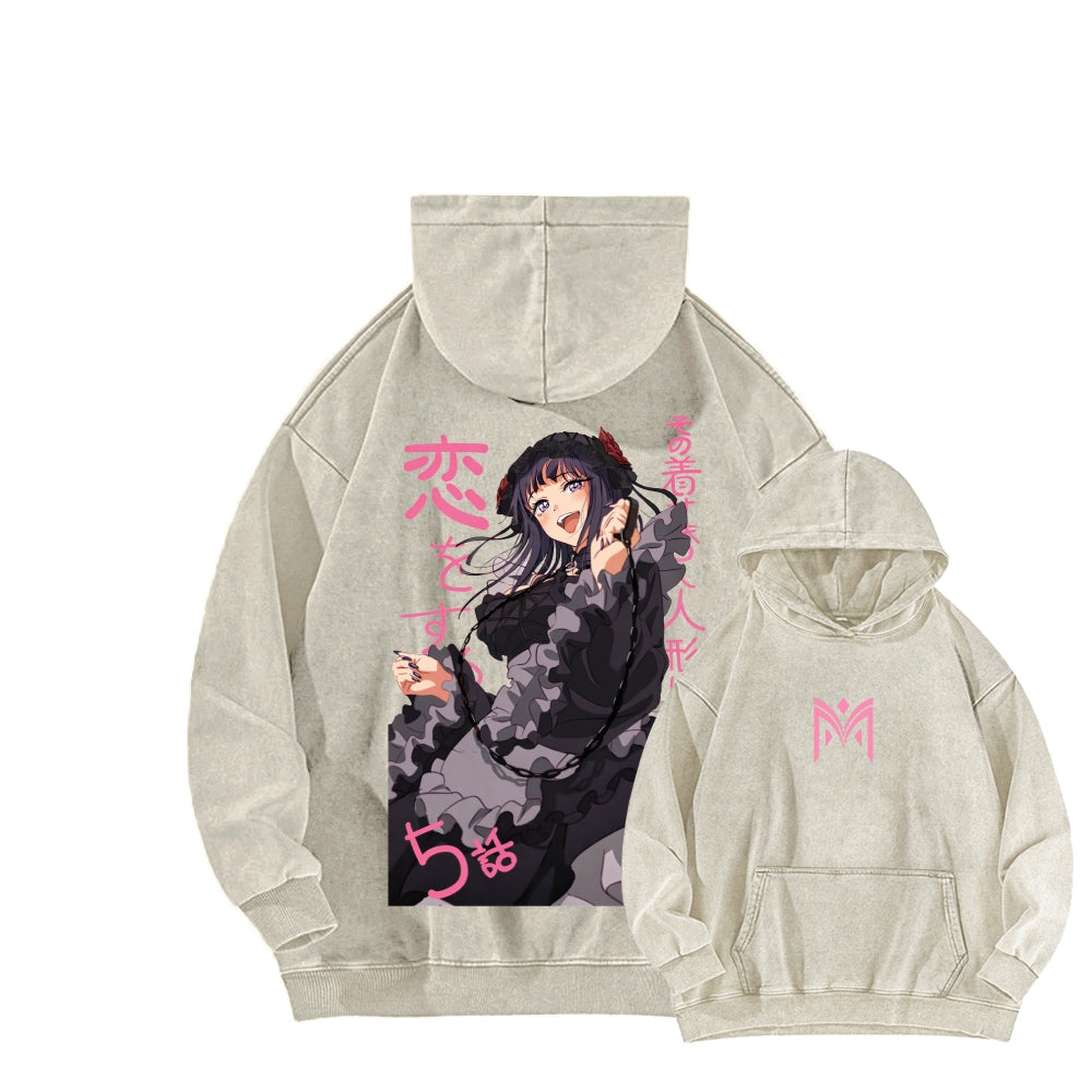 Kitagawa Unisex Washed Hoodie 2601011698