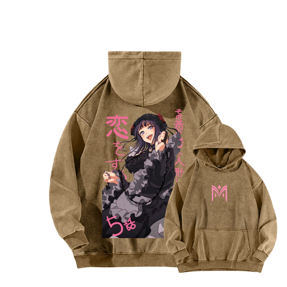 Kitagawa Unisex Washed Hoodie 2601011698
