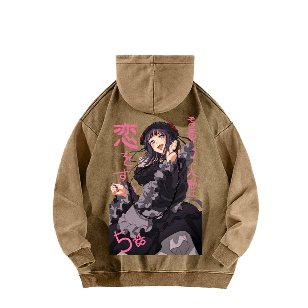 Kitagawa Unisex Washed Hoodie 2601011698