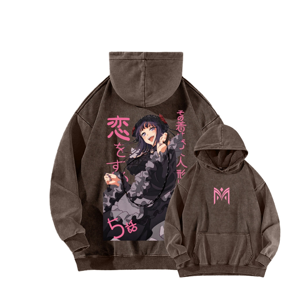 Kitagawa Unisex Washed Hoodie 2601011698