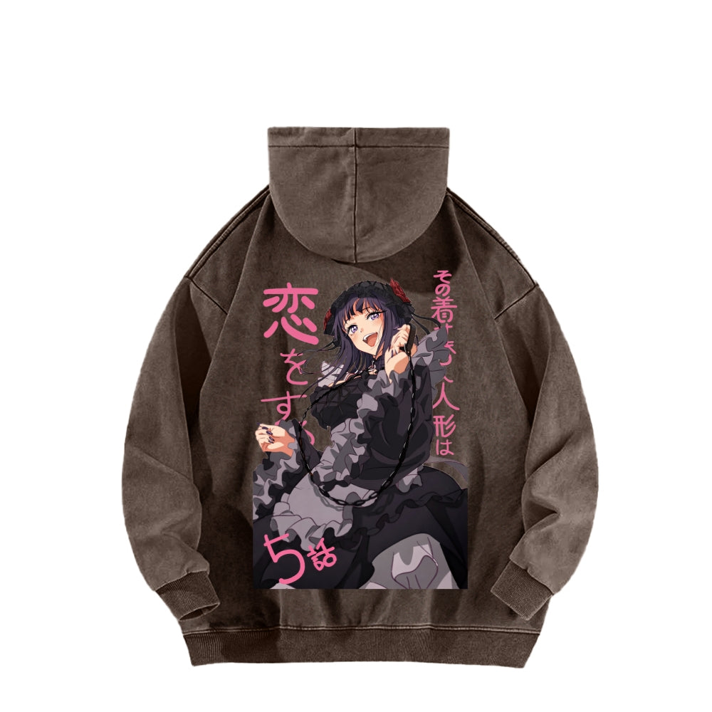 Kitagawa Unisex Washed Hoodie 2601011698