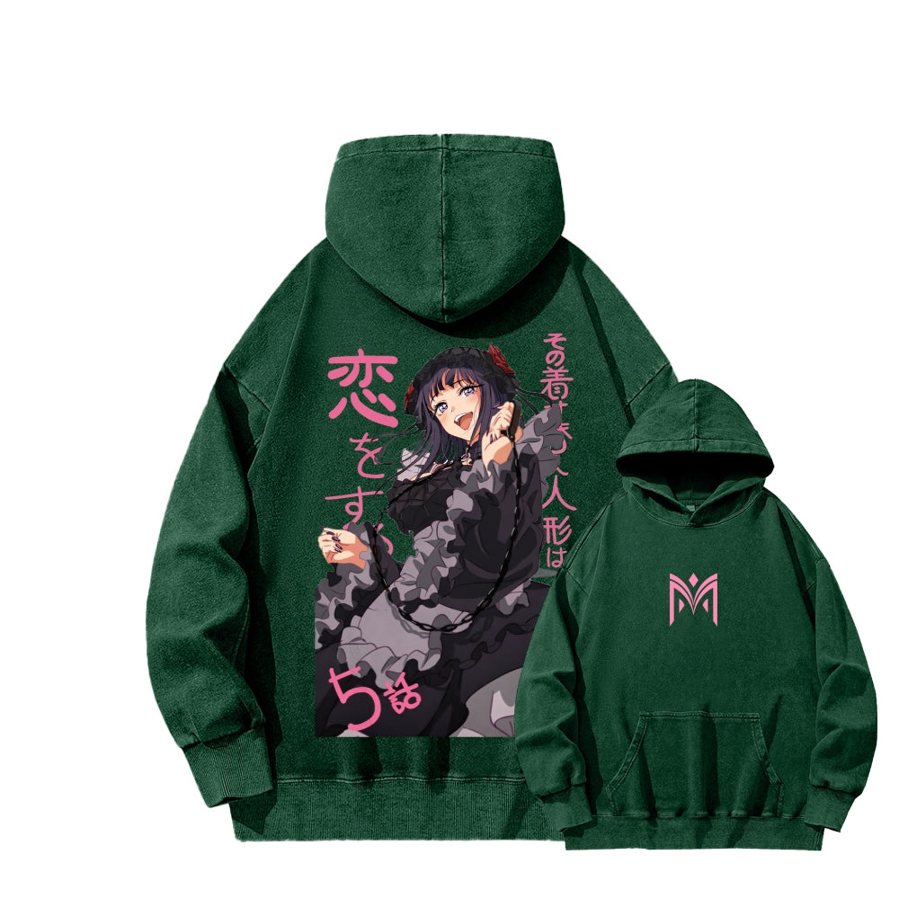 Kitagawa Unisex Washed Hoodie 2601011698