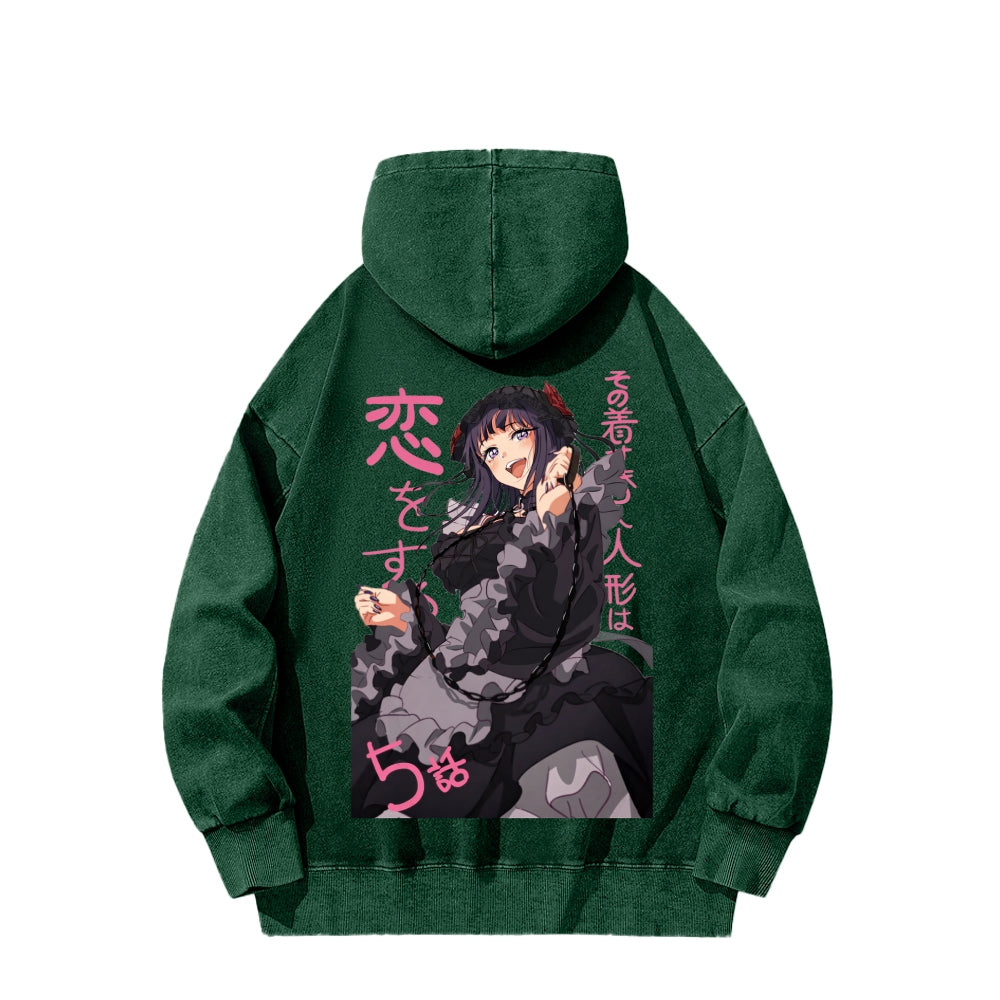 Kitagawa Unisex Washed Hoodie 2601011698