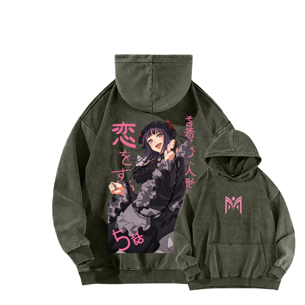 Kitagawa Unisex Washed Hoodie 2601011698