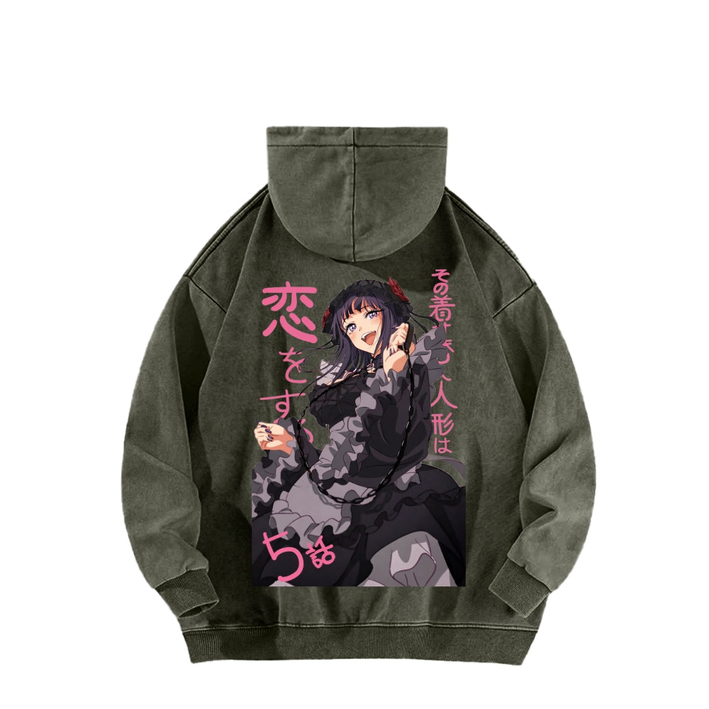 Kitagawa Unisex Washed Hoodie 2601011698