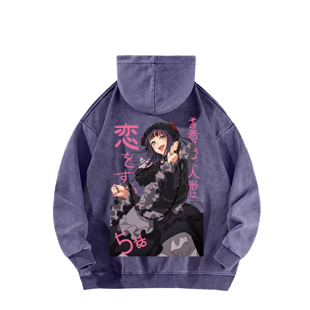 Kitagawa Unisex Washed Hoodie 2601011698