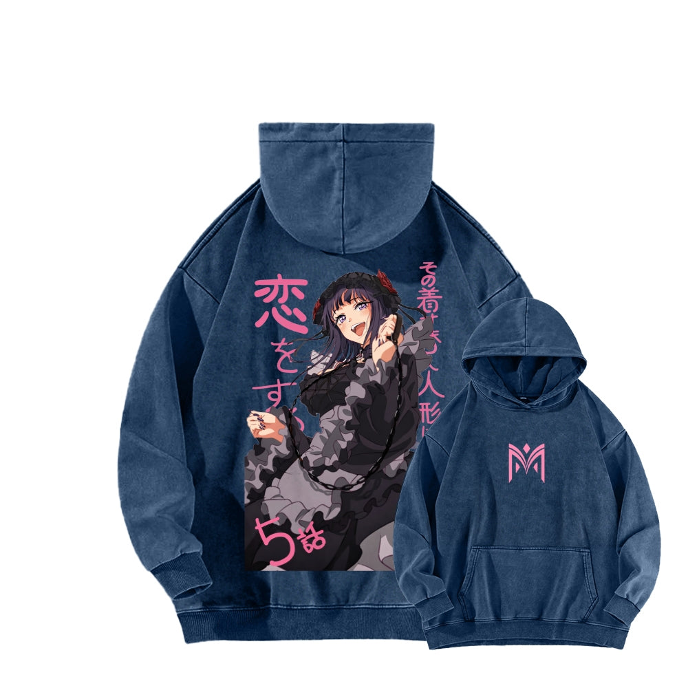Kitagawa Unisex Washed Hoodie 2601011698