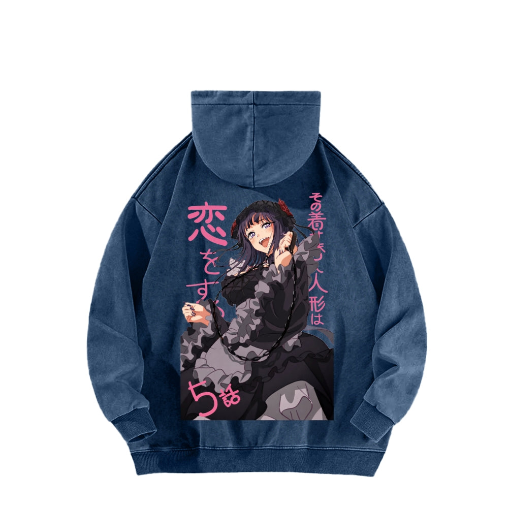 Kitagawa Unisex Washed Hoodie 2601011698