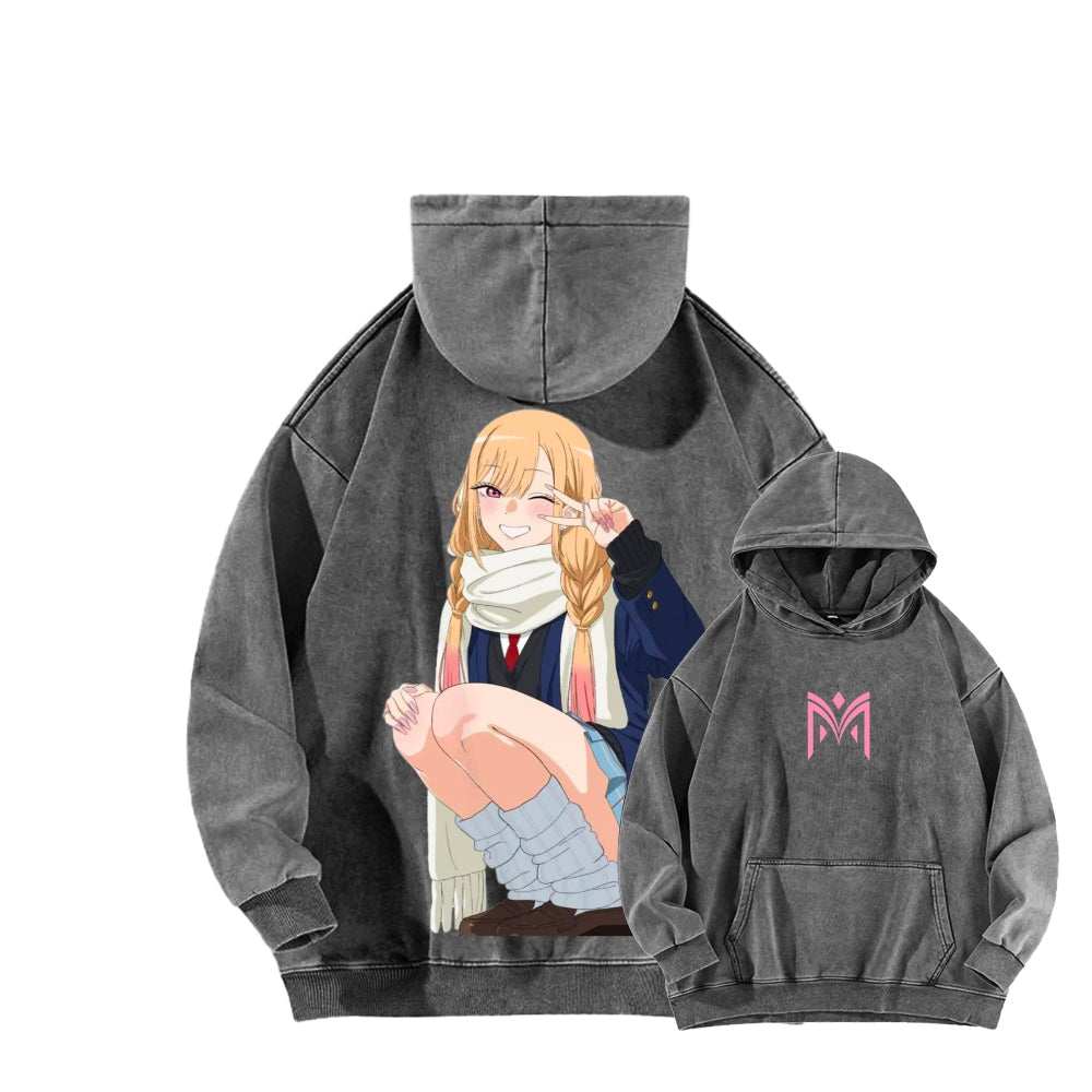 Kitagawa Unisex Washed Hoodie 2601011734