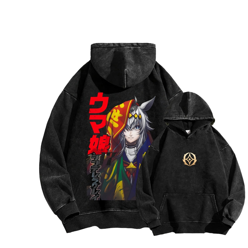 Oguri Cap Unisex Washed Hoodie 2601012304