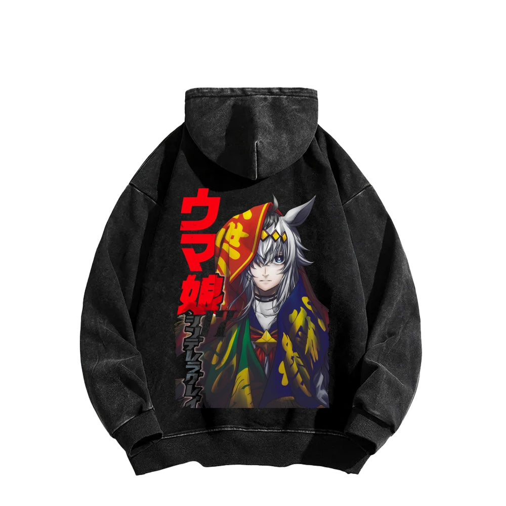 Oguri Cap Unisex Washed Hoodie 2601012304