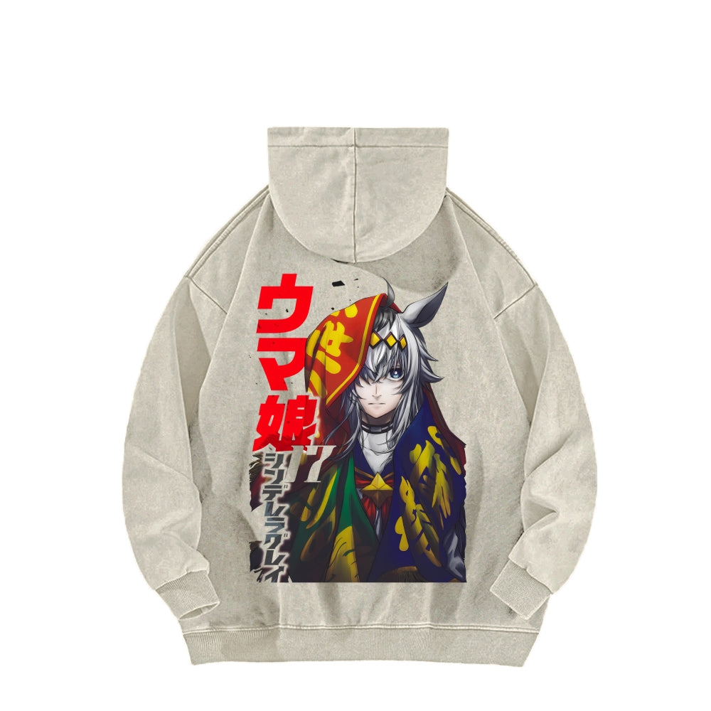 Oguri Cap Unisex Washed Hoodie 2601012304